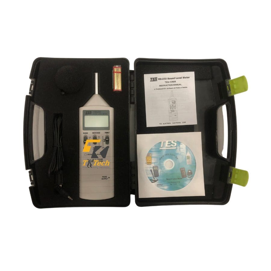 Phụ kiện đầy đủ theo máy đo độ ồn TES-1350R
