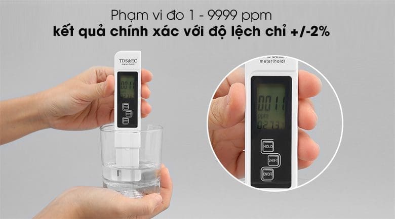 Bút đo TDS cho kết quả chênh lệch giữa các lần đo but do tds