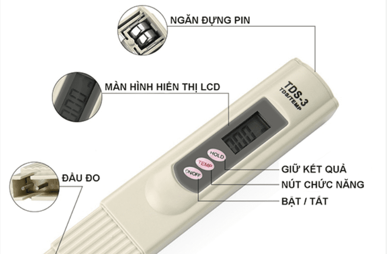 Màn hình của bút đo TDS bị lỗi thì làm sao? cau tao but do tds