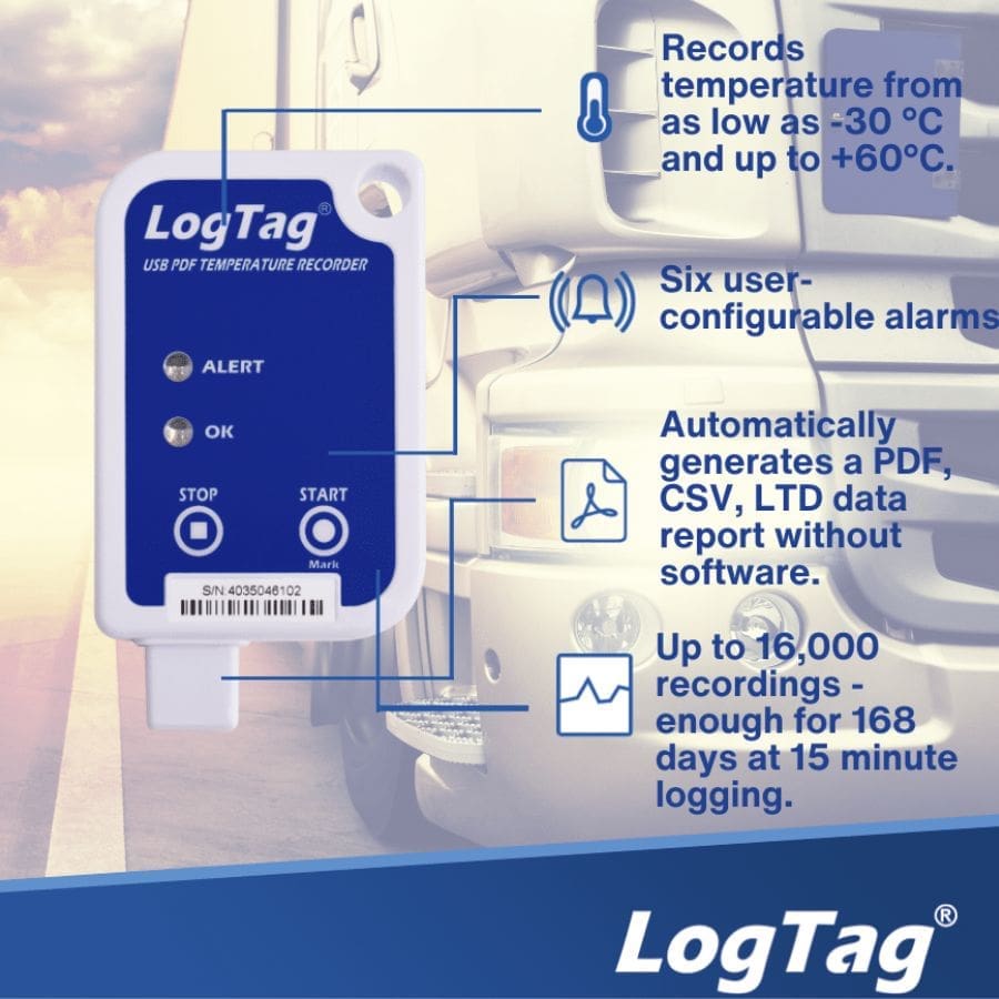 Nhiệt kế tự ghi LogTag Usric-16